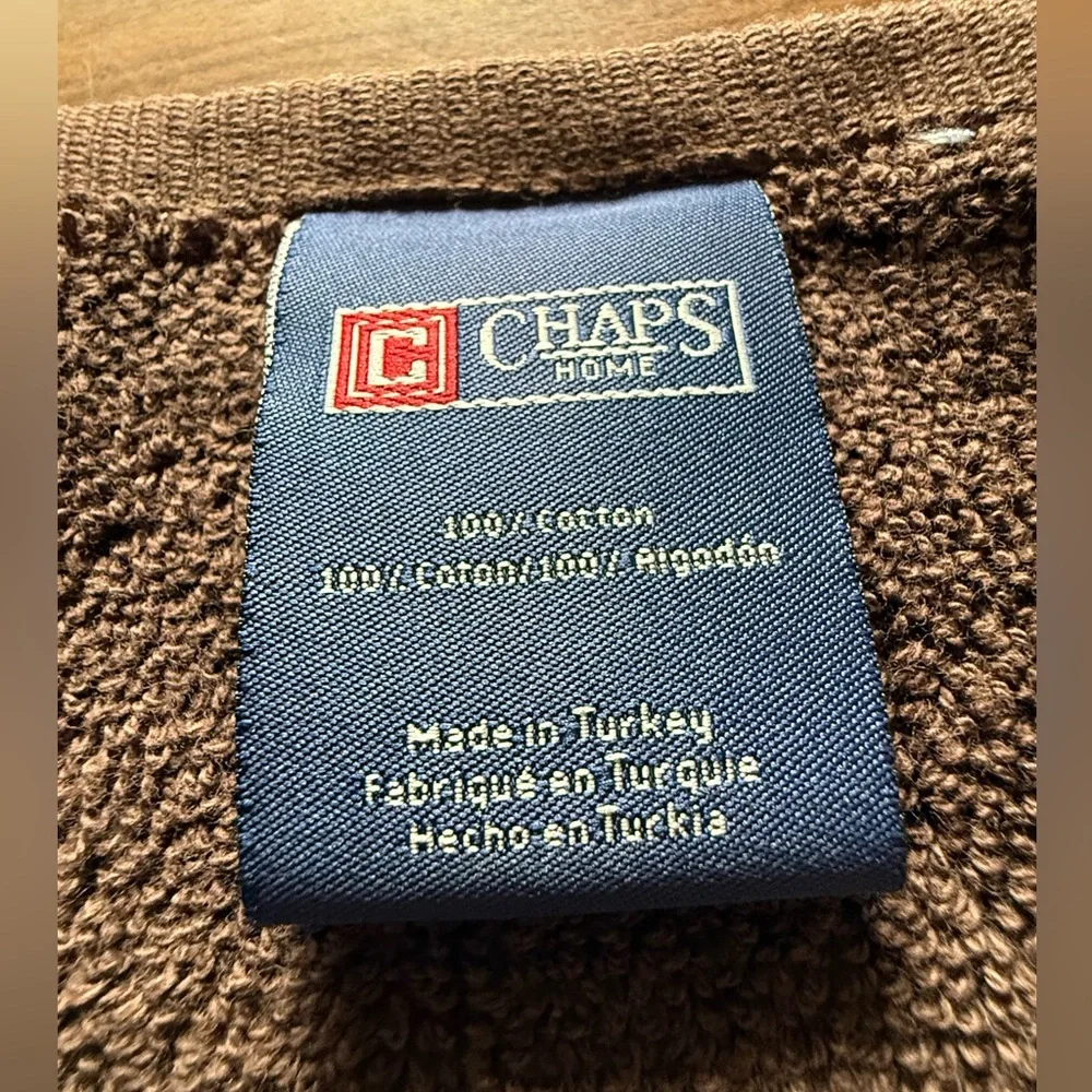 CHAPS Home Ralph Lauren BROWN Hand Towel 100% Cotton Made Turkey Vintage Kohls